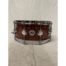 Used DW Used DW 6.5X14 Collector's Series Exotic Snare Drum Bubinga Waterfall