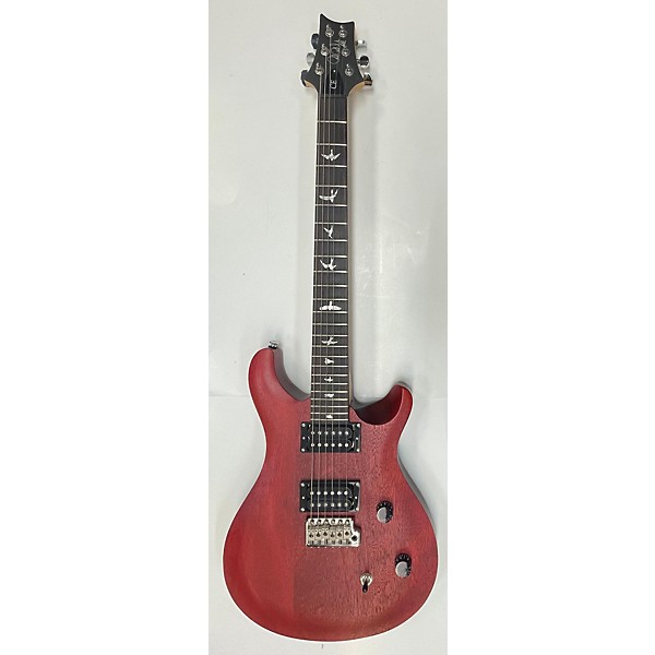 Used PRS Used PRS Se CE24 Satin Red Solid Body Electric Guitar