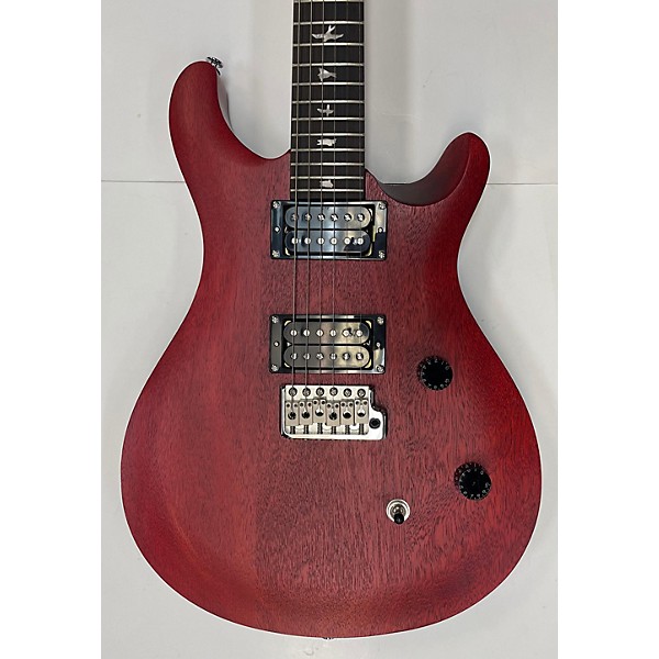 Used PRS Used PRS Se CE24 Satin Red Solid Body Electric Guitar