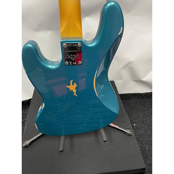 Used Fender Used 2023 Fender Limited Edition Custom Shop Relic Jazz Bass 1960 Aged Ocean Turquoise Electric Bass Guitar