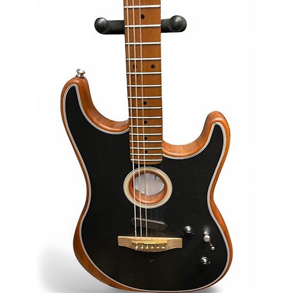 Used Fender Acoustasonic Player Stratocaster Black Acoustic Electric Guitar