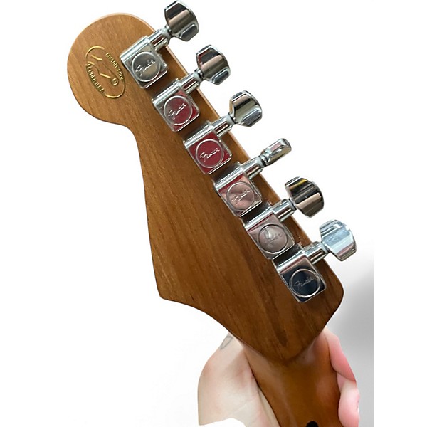 Used Fender Acoustasonic Player Stratocaster Black Acoustic Electric Guitar