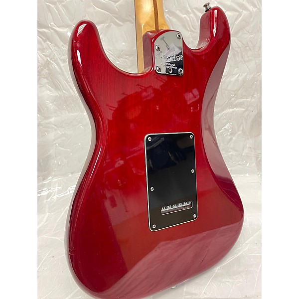 Used Fender Used 2010 Fender American Select Mahogany Hss Stratocaster Trans Red Solid Body Electric Guitar