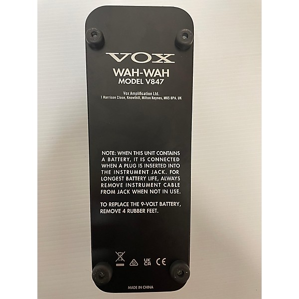 Used VOX V847 Reissue Wah Effect Pedal