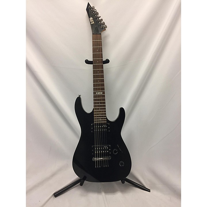 Used ESP LTD MH17 7 String Solid Body Electric Guitar Black