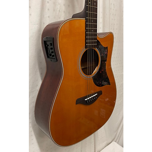 Used Yamaha Used Yamaha A1M Natural Acoustic Electric Guitar