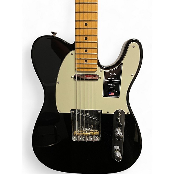 Used Fender American Professional II Telecaster Black Solid Body Electric Guitar