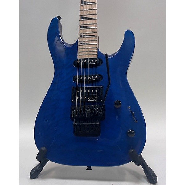 Used Jackson Used 2019 Jackson JS34Q Dinky Quilted Trans Blue Solid Body Electric Guitar