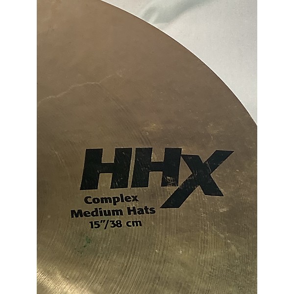 Used SABIAN Used SABIAN 15in HHX Complex Medium Hihats Cymbal