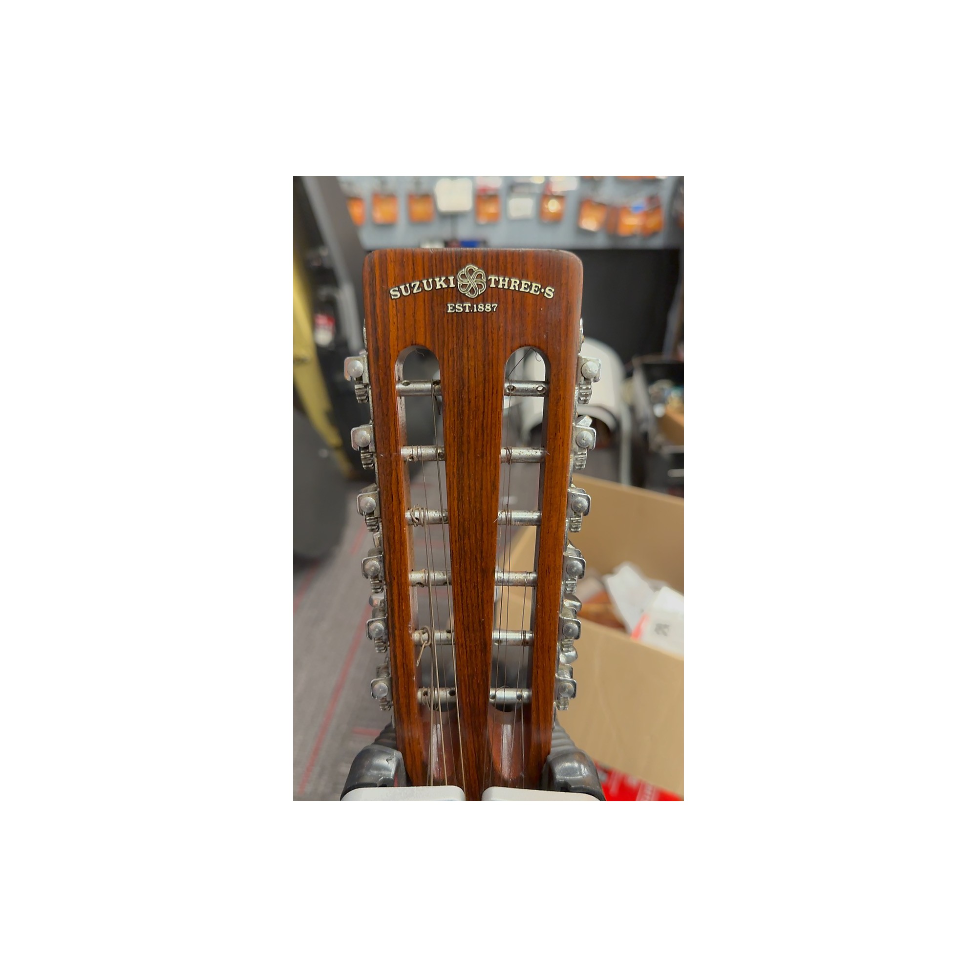 Vintage Suzuki 1970s F250 12 String Acoustic Guitar Worn Natural