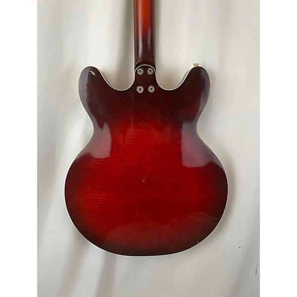 Vintage Vintage 1960s Harmony H-78 Metallic Candy Red Burst Hollow Body Electric Guitar