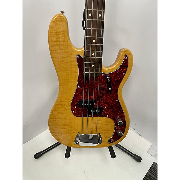 Used Fender Used Fender P BASS FOTO FLAME Natural Electric Bass Guitar