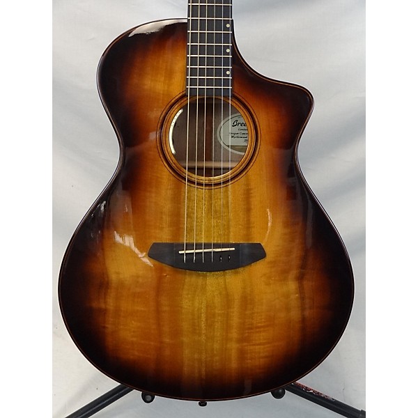 Used Breedlove Used Breedlove American Oregon Concert Tiger's Eye - Myrtlewood Myrtlewood Acoustic Electric Guitar