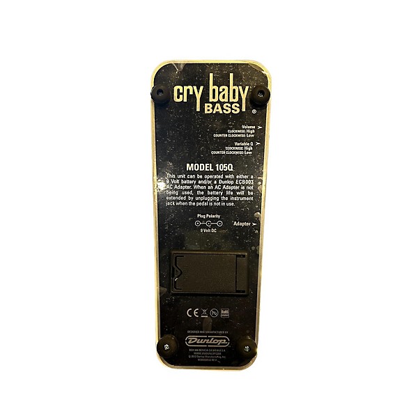 Used Dunlop 105Q Cry Baby Bass Wah Bass Effect Pedal