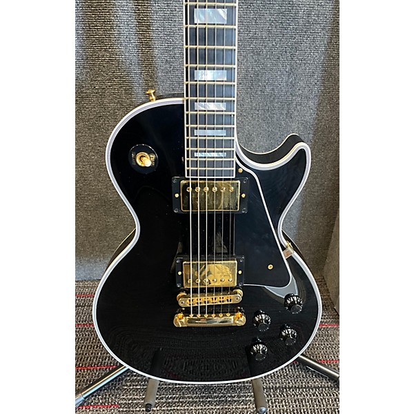 Used Gibson Les Paul Custom Ebony FB Solid Body Electric Guitar