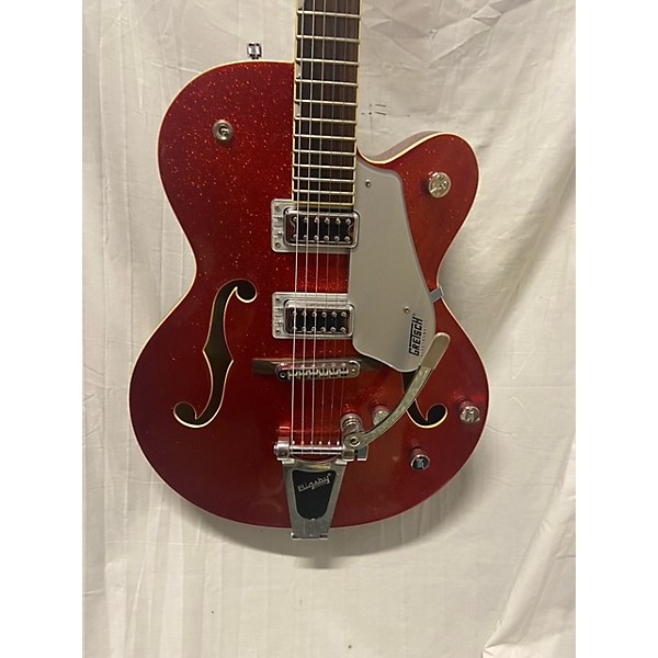 Used Gretsch Guitars Used Gretsch Guitars G5420T Electromatic Orange Sparkle Hollow Body Electric Guitar