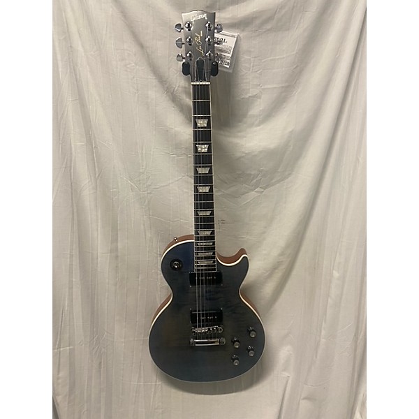 Used Gibson Used Gibson Les Paul Deluxe Player Plus Satin Ocean Blue Solid Body Electric Guitar