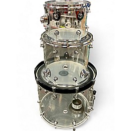 Used DW Used DW 3 piece Design Series Acrylic Clear Drum Kit