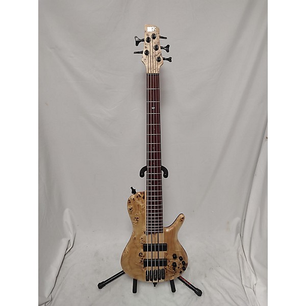 Used Ibanez Used Ibanez Srsc805 Natural Burlwood Electric Bass Guitar