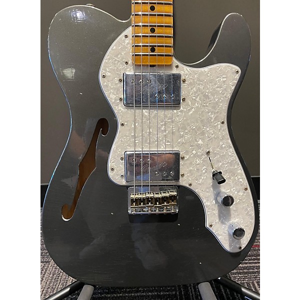 Used Fender Used 2024 Fender Custom Shop Limited Edition 70s Telecaster Thinline Journeyman Relic Charcoal Hollow Body Ele...