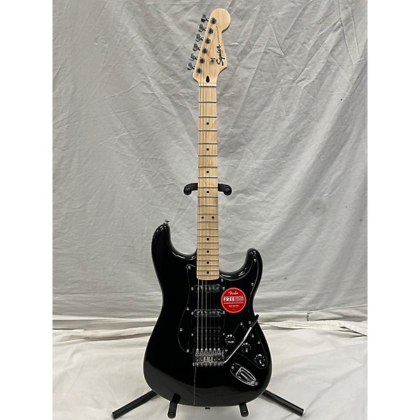 Used Squier Used Squier Sonic Stratocaster HSS Maple Fingerboard Black Solid Body Electric Guitar