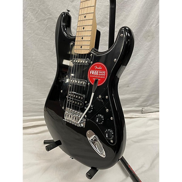 Used Squier Used Squier Sonic Stratocaster HSS Maple Fingerboard Black Solid Body Electric Guitar