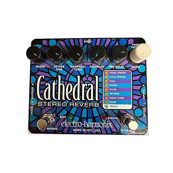 Used Used Electro-Harmonix Cathedral Stereo Reverb Effect Pedal