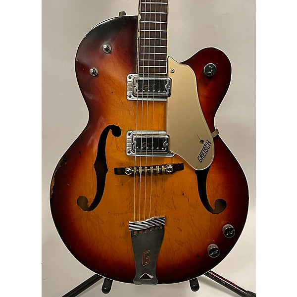 Vintage Gretsch Guitars Vintage 1966 Gretsch Guitars 6124 Vintage Sunburst Hollow Body Electric Guitar