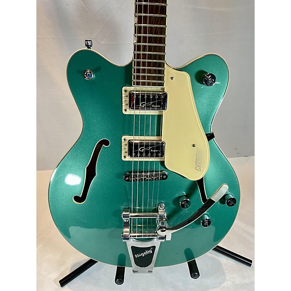 Used Gretsch Guitars Used Gretsch Guitars G5622T Electromatic Center Block Double Cut Bigsby Green Hollow Body Electric Gu...