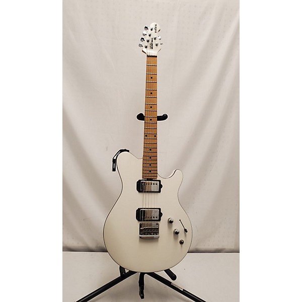 Used Ernie Ball Music Man Used Ernie Ball Music Man Reflex White Solid Body Electric Guitar