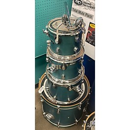 Used In Store Used Used PACIFIC DRUMS 4 piece MX SERIES TEAL SATIN Drum Kit