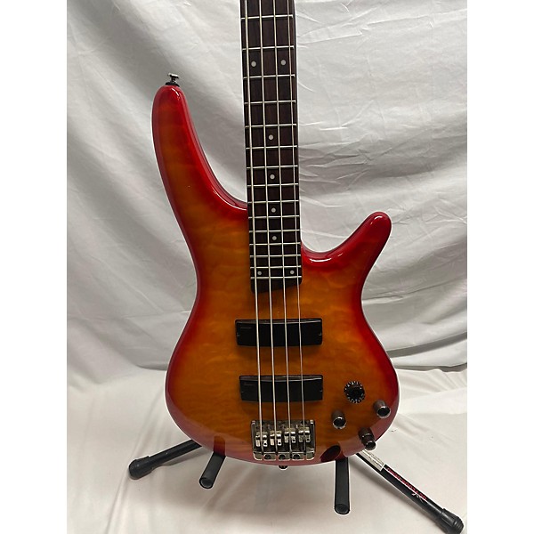 Used Used Ibanez Sr400qm Orange Electric Bass Guitar