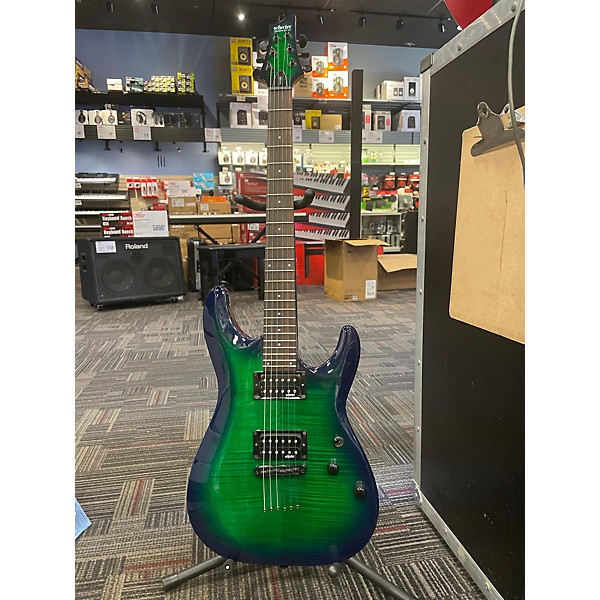 Used Schecter Guitar Research Used Schecter Guitar Research C6 Elite Transparent Green Solid Body Electric Guitar