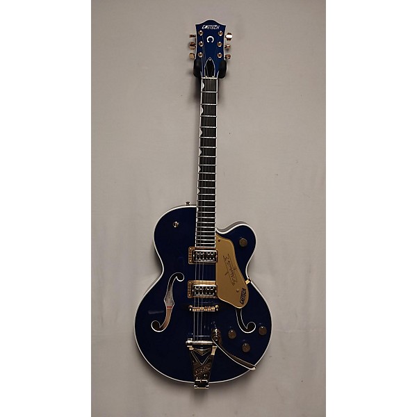 Used Gretsch Guitars Used Gretsch Guitars G6130TG-PE-AZM Blue Hollow Body Electric Guitar