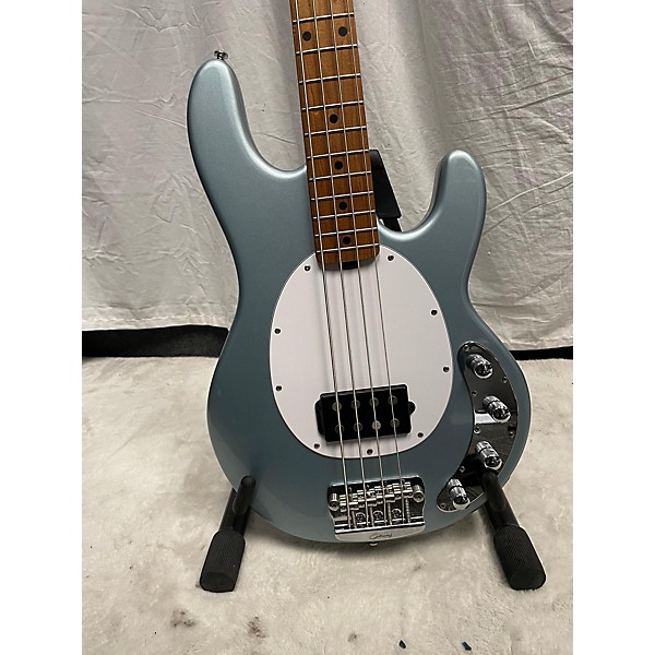 Used Sterling by Music Man Used Sterling By Music Man Ray34 Firemist Silver Electric Bass Guitar