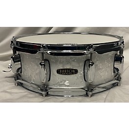 Used Barton Drums 5X14 Studio Custom Birch Drum White Marine Pearl