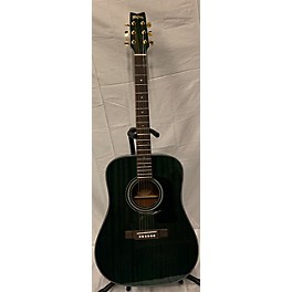 Used Washburn Used Washburn D100MCBL Emerald Green Acoustic Guitar