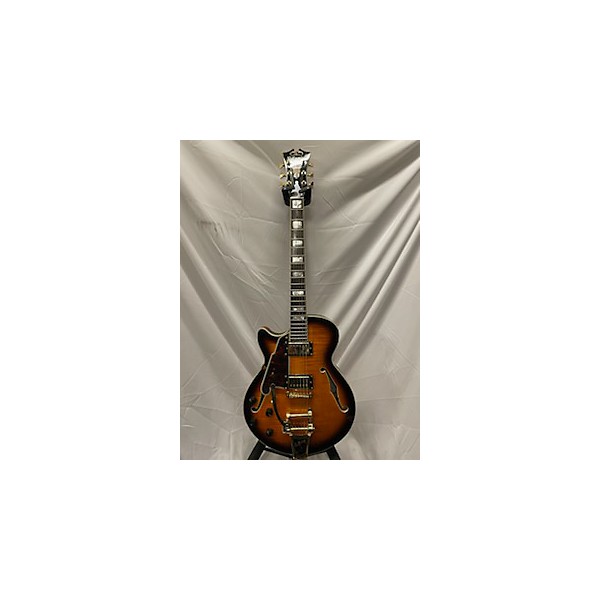 Used D'Angelico EX-SS Left Handed Iced Tea Burst Hollow Body Electric Guitar