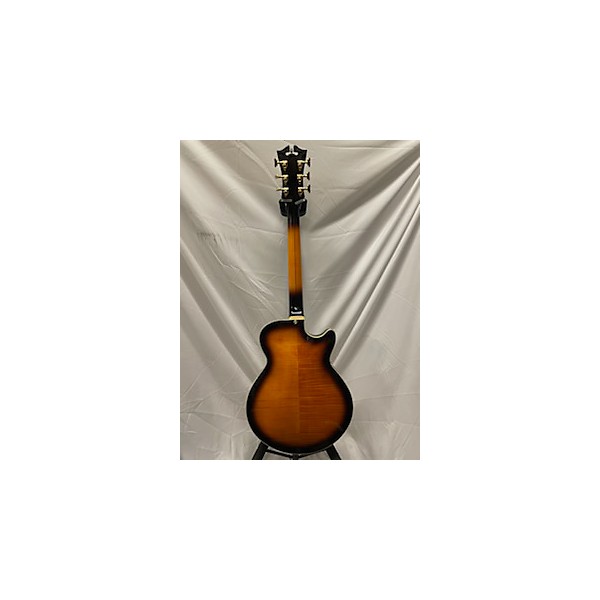Used D'Angelico EX-SS Left Handed Iced Tea Burst Hollow Body Electric Guitar