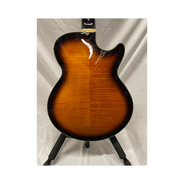 Used D'Angelico EX-SS Left Handed Iced Tea Burst Hollow Body Electric Guitar