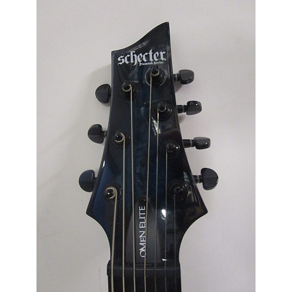 Used Schecter Guitar Research Used Schecter Guitar Research Omen Elite 7 Blue Solid Body Electric Guitar