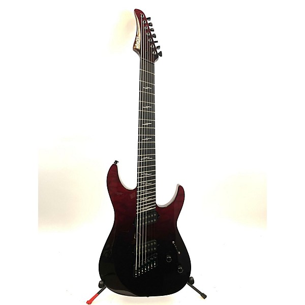 Used Schecter Guitar Research Reaper 7 String Multi-scale Blood Burst Solid Body Electric Guitar