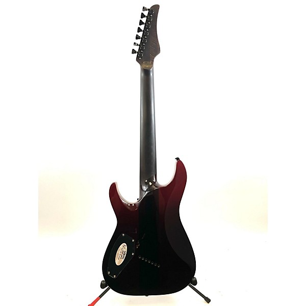 Used Schecter Guitar Research Reaper 7 String Multi-scale Blood Burst Solid Body Electric Guitar