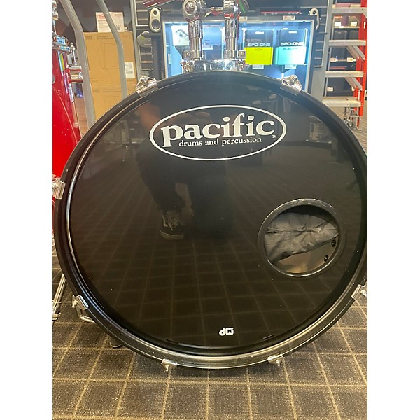 Used Used PACIFIC BY DW 5 piece DRUM SET Red Drum Kit