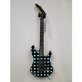 Used Kramer Used Kramer NightSwan Black/Blue Polka Dot Solid Body Electric Guitar