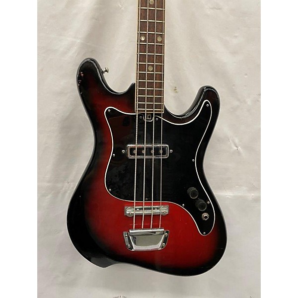 Vintage Heit Deluxe Vintage 1970s Heit Deluxe Short Scale Bass Redburst Electric Bass Guitar