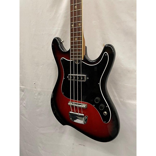 Vintage Heit Deluxe Vintage 1970s Heit Deluxe Short Scale Bass Redburst Electric Bass Guitar