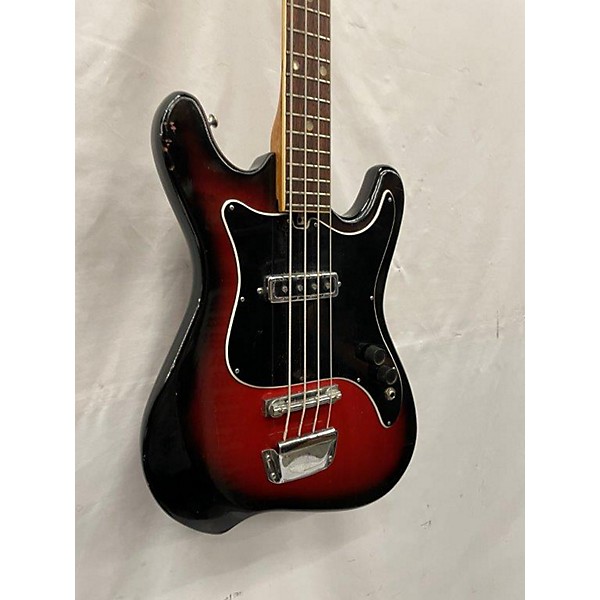 Vintage Heit Deluxe Vintage 1970s Heit Deluxe Short Scale Bass Redburst Electric Bass Guitar