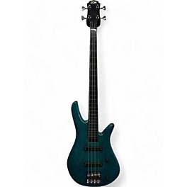 Used Zon Sonus 4 Fretless Blue Electric Bass Guitar