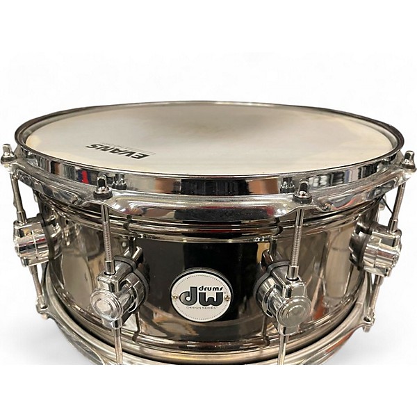 Used DW 14X6.5 nickle over brass Nickle Drum